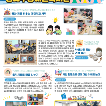 동래구장애인복지관 8월 2주 소식입니다 이미지